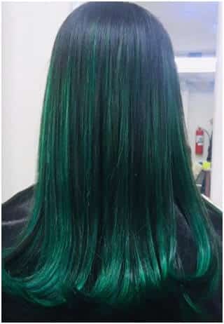 black and green ombre braiding hair