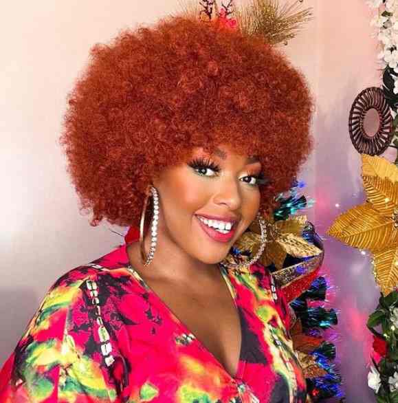 ginger hair color on afro