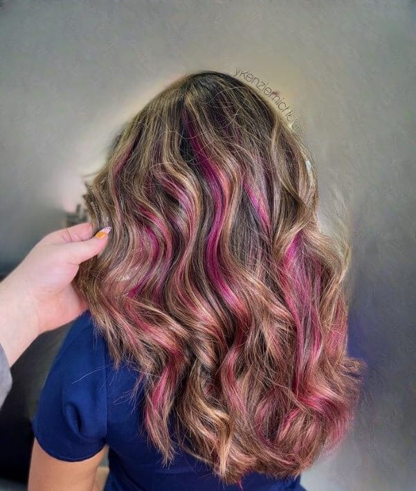 Blonde And Pink Highlights On Brown Hair | 15 Cutest Hair Color Ideas To  Try Today - Hair Everyday Review