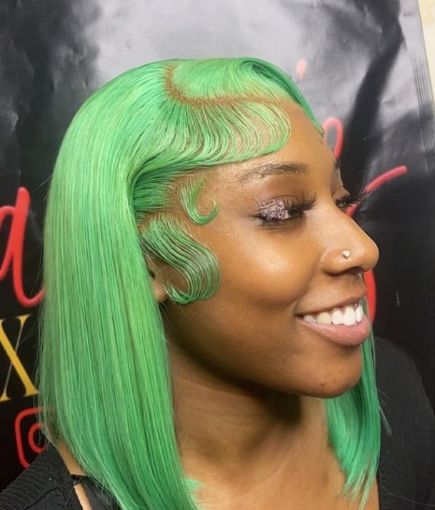 Mint Green Hair For Black Girl