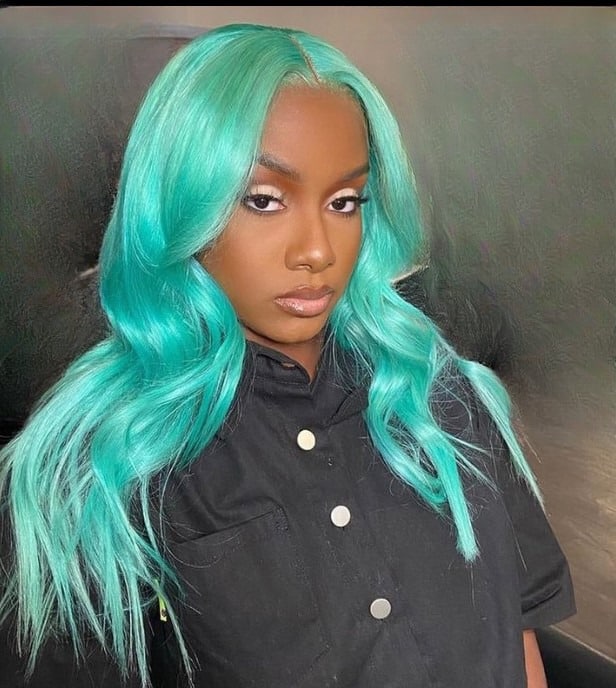mint green with blue undertone