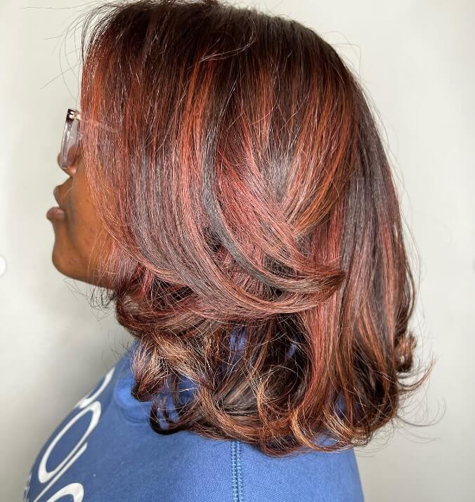 orange and brown highlights