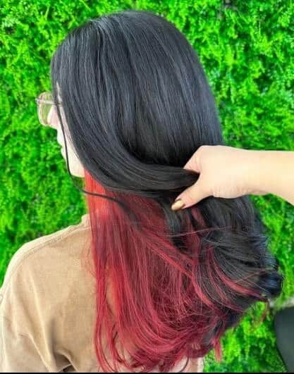 black and red hair colour