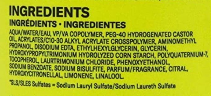 Devacurl Ultra Defining Gel ingredients