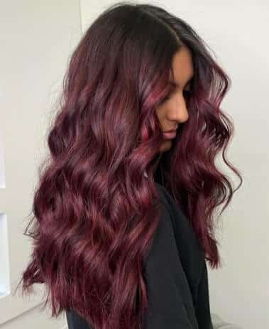 half purple half red hair