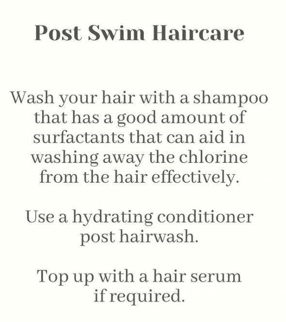 how to take care of hair while swimming