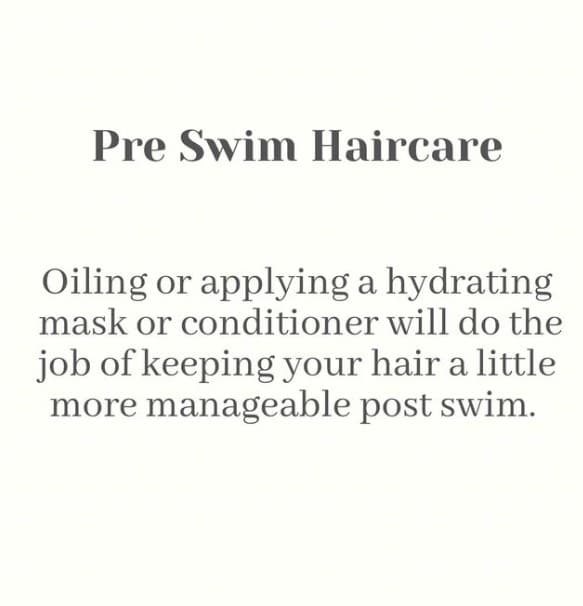 protect hair before swimming 