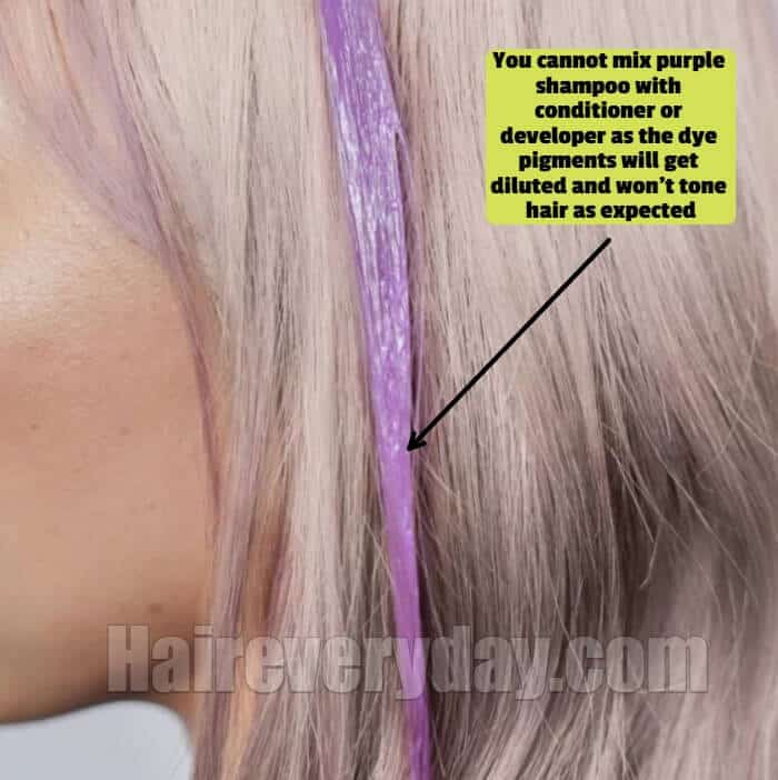 Can you mix purple shampoo with hair conditioner
