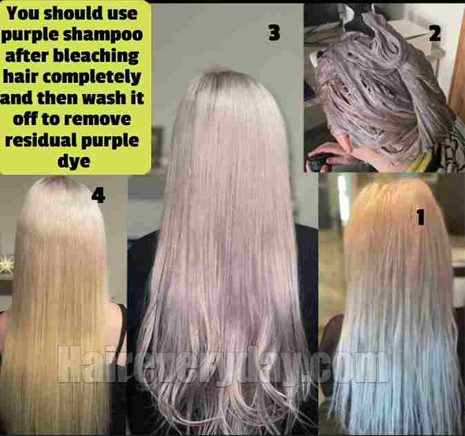 When to use purple shampoo after bleaching