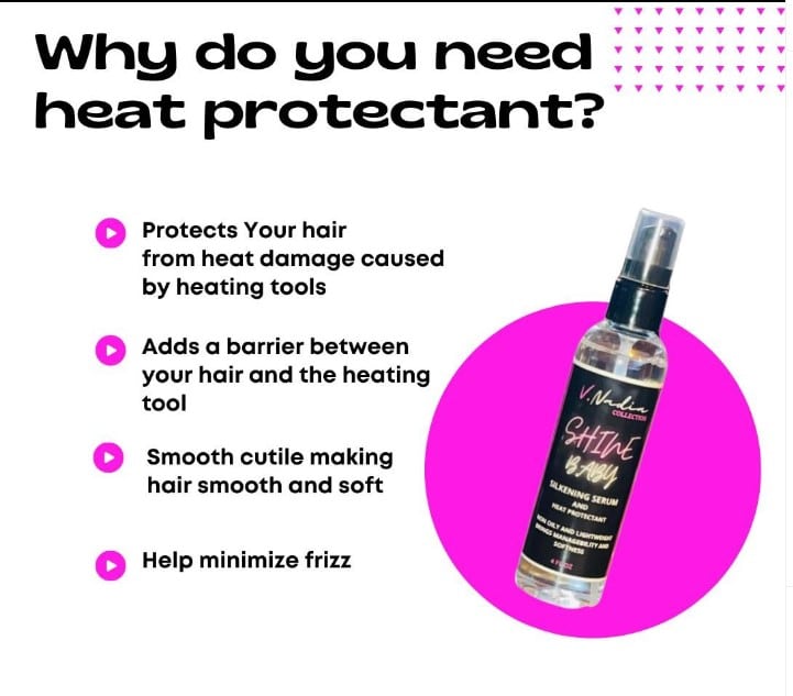 benefits heat protectant before straightening hair