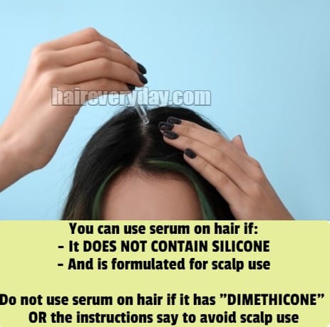 can i use hair serum on scalp