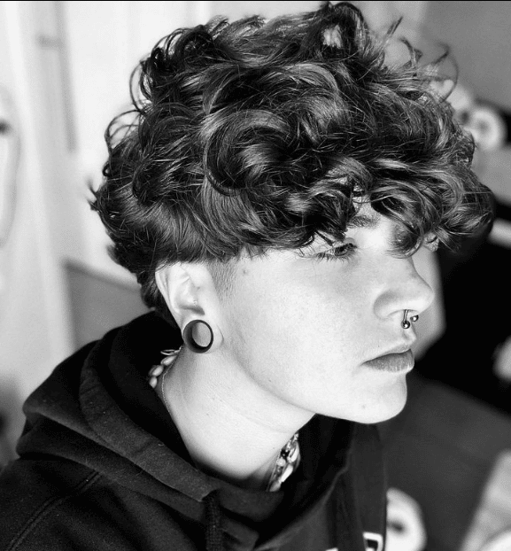curly non binary haircuts