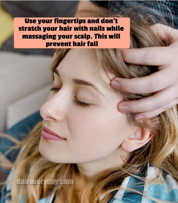 massaging scalp without hair fall