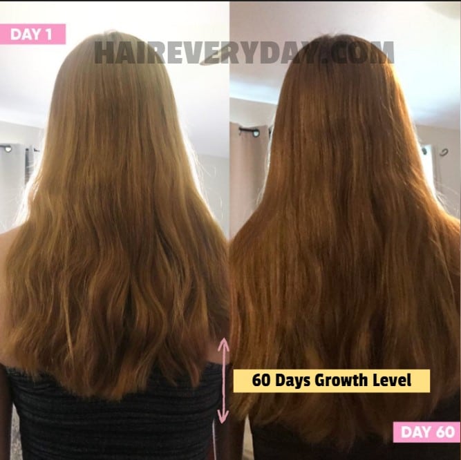 how much does hair grow in 2 weeks