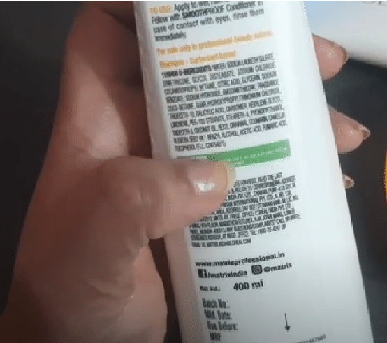 matrix biolage smoothproof shampoo ingredients 