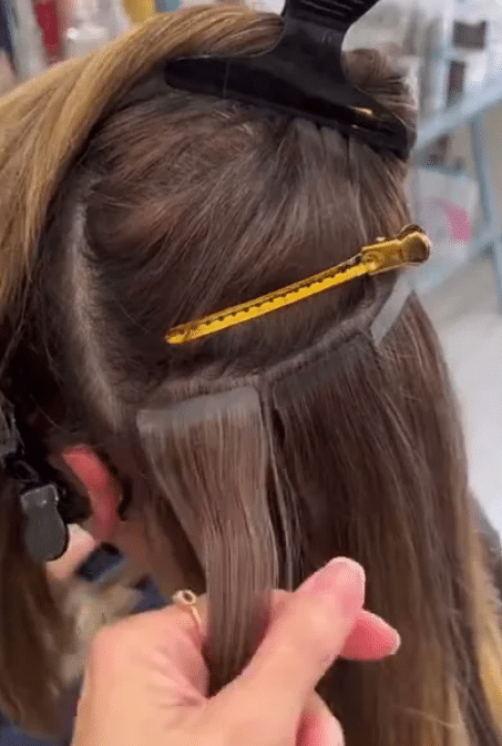 how to apply tape extensions for thin hair