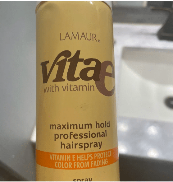 Does The Lamaur Vita E Maximum Hold Hairspray Leave White Cast On Hair