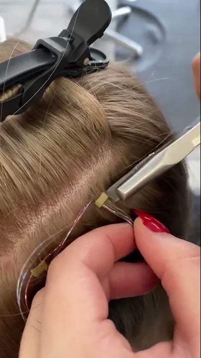 how to remove hair tinsel with clamp