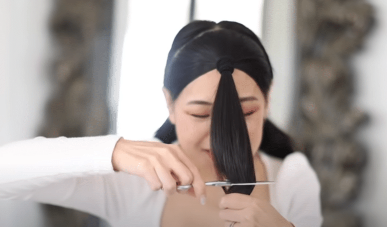 cutting butterfly hair at home