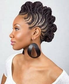 Mohawk hairstyles for ladies with braids
