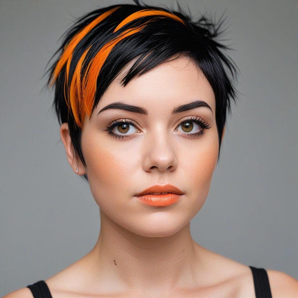 Half Black Half Orange Hair Ideas