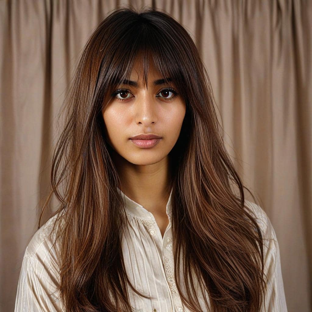 hairstyles for girls with bangs