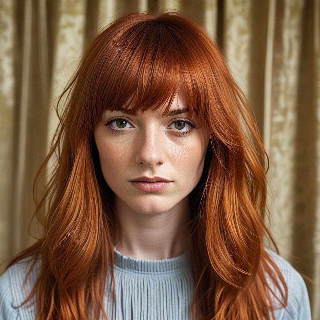 Long hairstyles with bangs