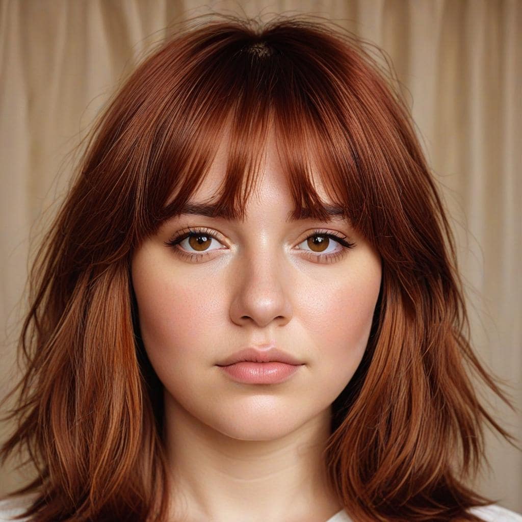 layered fringe haircut women