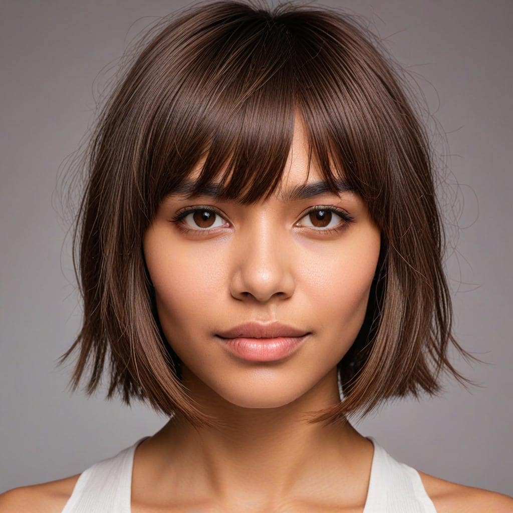 hairstyles with fringes and layers